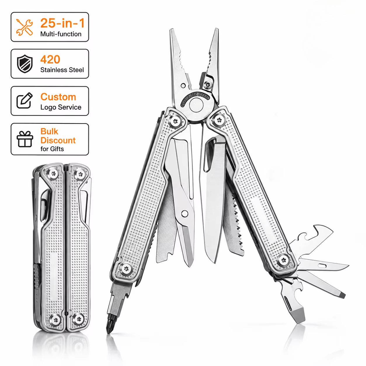 Multi Tool Plier - 전문가용 25-in-1 멀티툴 접이식 나이프, 고강도